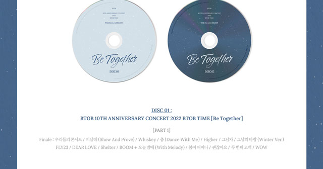 10TH ANNIVERSARY CONCERT 2027 BTOB TIME Be Together Blu-ray BTOB