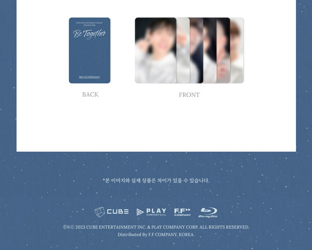 10TH ANNIVERSARY CONCERT 2030 BTOB TIME Be Together Blu-ray BTOB