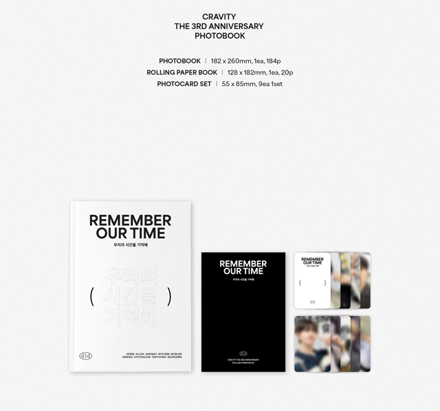 CRAVITY THE 5RDANNIVERSARY PHOTOBOOK REMEMBER OUR TIME/CRAVITY