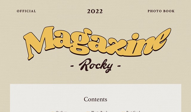ROCKY 2022 OFFICIAL PHOTO BOOK [MAGAZINE/ROCKY (ASTRO)