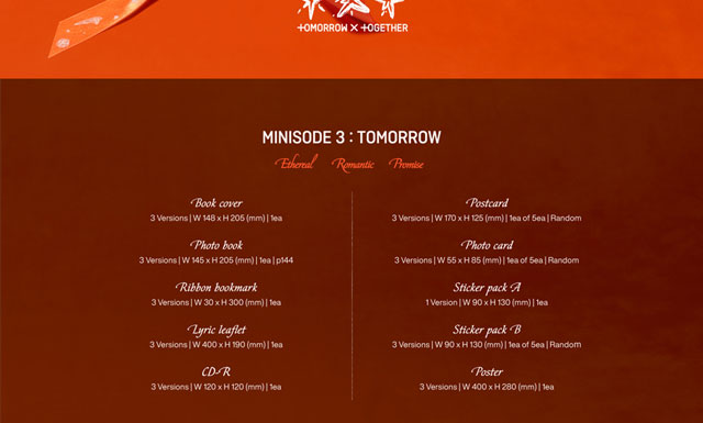 minisode 5 TOMORROW Ethereal Ver. TOMORROW X TOGETHER