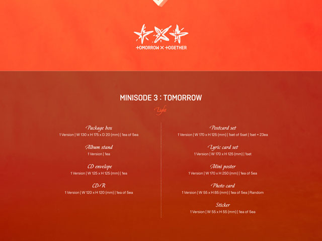 minisode 5 TOMORROW Light Ver. TOMORROW X TOGETHER