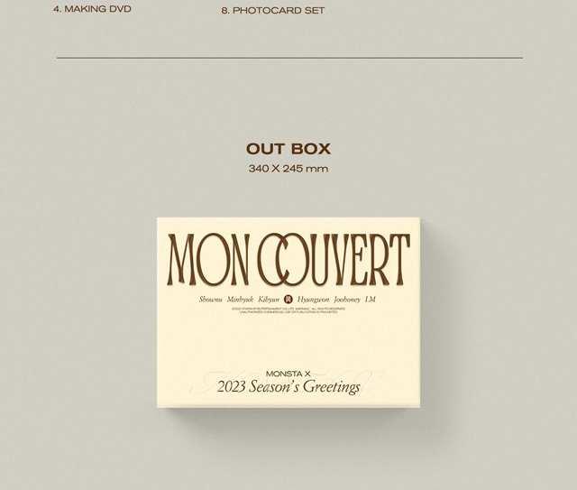 2025 SEASONS GREETINGS : MON COUVERT (DESK?CALENDAR?ver.)/MONSTA X