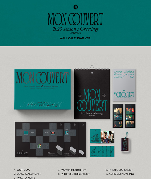 2023 SEASONS GREETINGS : MON COUVERT (WALL CALENDAR ver.)/MONSTA X