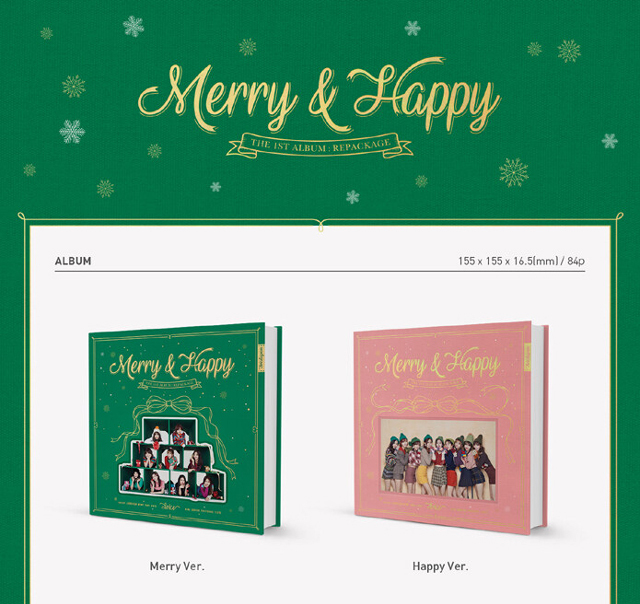 TWICE 1st Album Repackage :  Merry & Happy (Merry ver)/TWICE