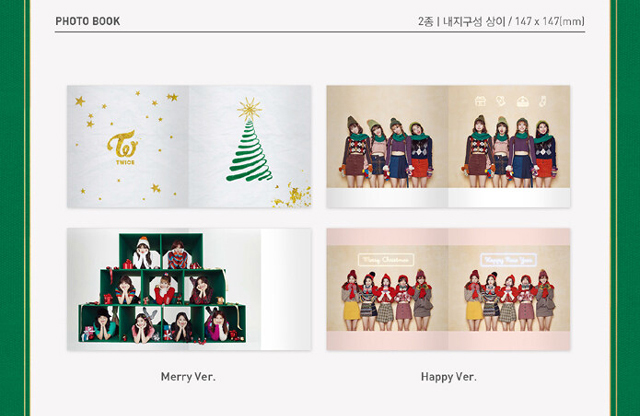 TWICE 2st Album Repackage :  Merry & Happy (Merry ver)/TWICE