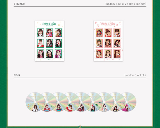 TWICE 4st Album Repackage :  Merry & Happy (Merry ver)/TWICE