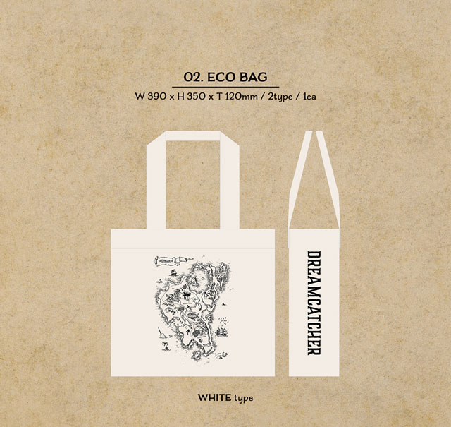 DREAMCATCHER OFFICIAL MERCHANDISE DREAMLANTIS WHITE ECO BAG DREAMCATCHER