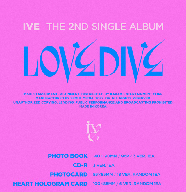 3種セット★新品未開封★ IVE LOVE DIVE アイブ アルバム　CD Amazon.co.jp: IVE (アイブ) - LOVE DIVE (2nd シングルアルバム