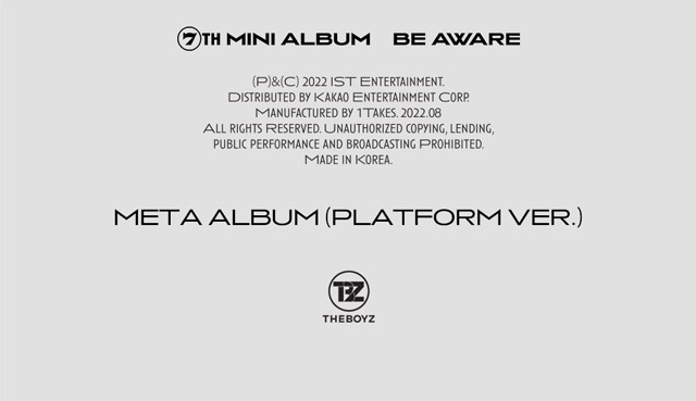 THE BOYZ 7th Mini Album [BE AWARE] META ALBUM(Platform ver.)DENIAL ver./THE BOYZ