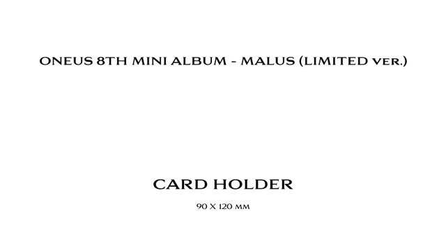 8TH MINI ALBUM / MALUS (LIMITED ver.)/ONEUS