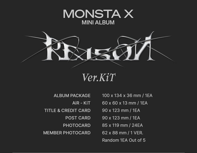 12TH MINI ALBUM[REASON]_KIT ALBUM/MONSTA X