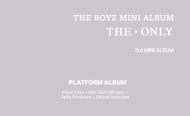 3rd MINI ALBUM THE ONLY Platform Ver. THE BOYZ