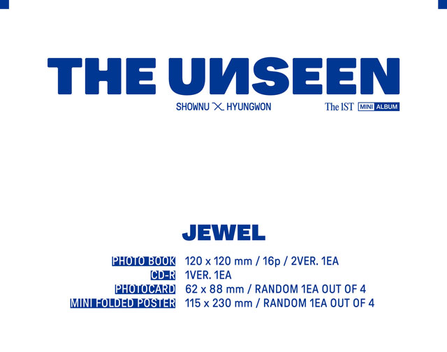 1ST MINI ALBUM THE UNSEEN JEWEL VER. SHOWNU ver. ̸ SHOWNU X HYUNGWON MONSTA X