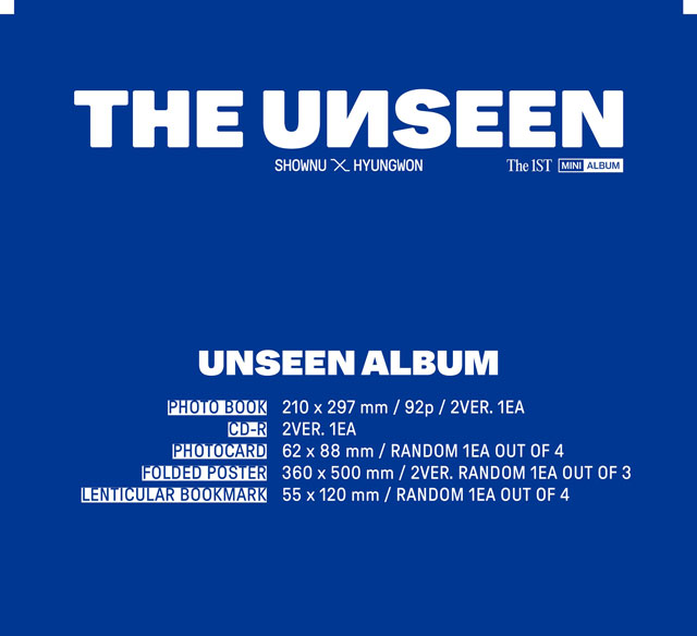 1ST MINI ALBUM THE UNSEEN UNSEEN ALBUM UNSEEN ver. *̸ SHOWNU X HYUNGWON MONSTA X