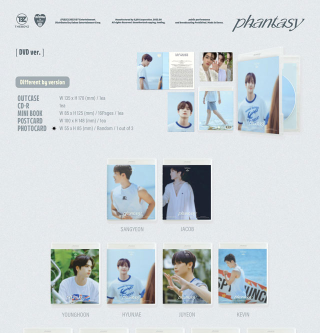 2ND FULL ALBUM PHANTASY Pt.1 Christmas In August DVD ver. SANGYEON ver. THE BOYZ