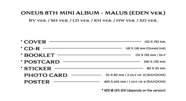 8th MINI ALBUM / MALUS (EDEN ver.)/ONEUS