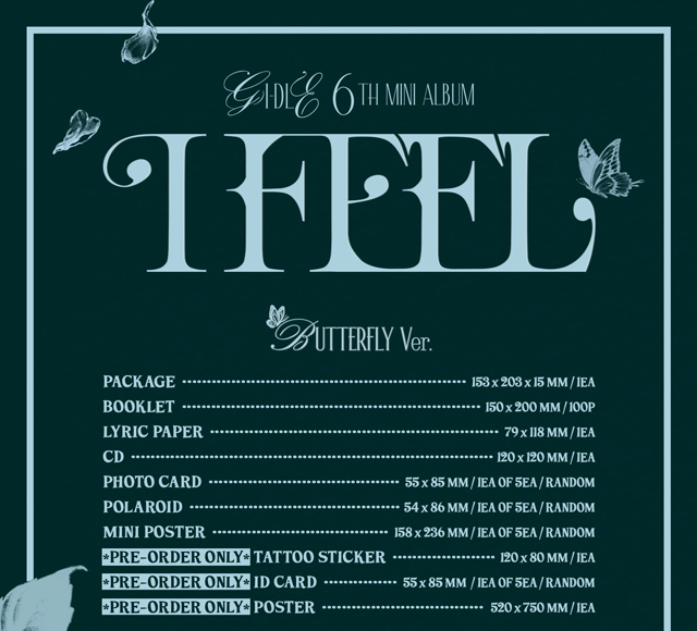 6TH MINI ALBUM I feel Butterfly Ver./(G)I-DLE