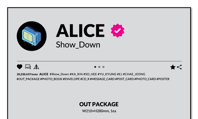 SHOW DOWN/ALICE