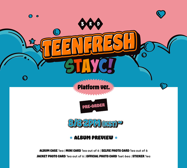 STAYC The 3rd Mini Album TEENFRESH Platform Ver. STAYC