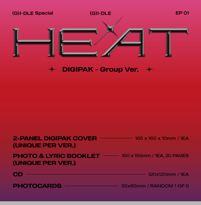 SPECIAL ALBUM HEAT DIGIPAK Group Ver. (G)I-DLE