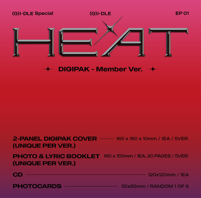 SPECIAL ALBUM HEAT DIGIPAK Member Ver. ߥ ver. (G)I-DLE