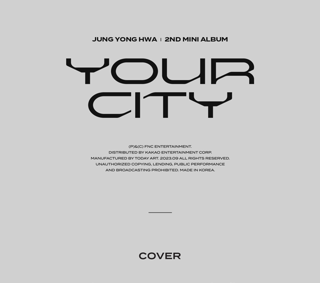 JUNG YONG HWA 2ND MINI ALBUM YOUR CITY Over City ver. JUNG YONG HWA