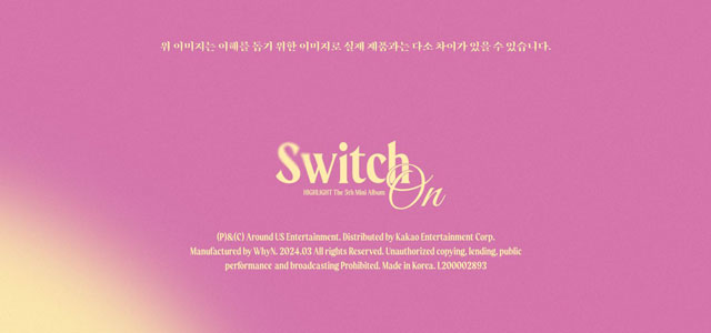 HIGHLIGHT THE 14th MINI ALBUM Switch On ǥѥå DUJUN Ver. Highlight