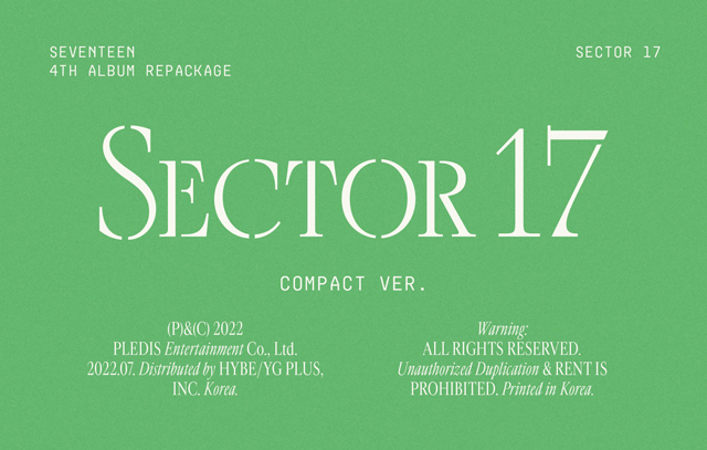 SEVENTEEN 4th Album Repackage 'SECTOR 17' COMPACT ver./SEVENTEEN