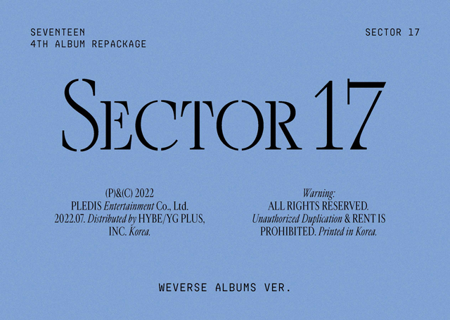SEVENTEEN 4th Album Repackage 'SECTOR 17' Weverse Albums ver./SEVENTEEN