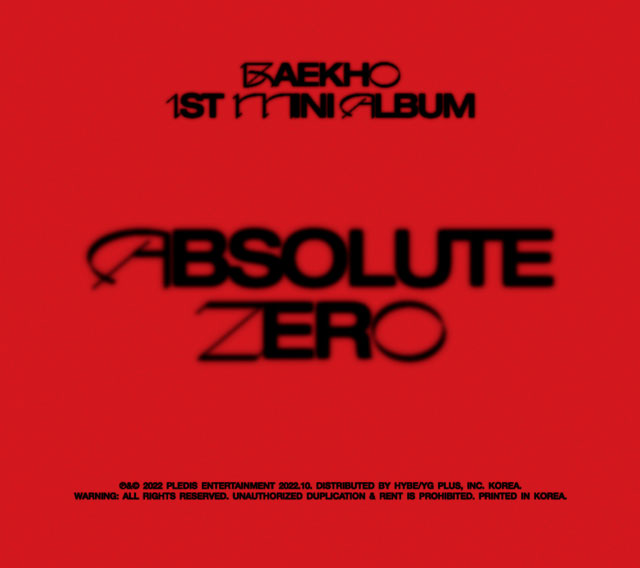 1st Mini Album <Absolute Zero> URNIN/BAEKHO