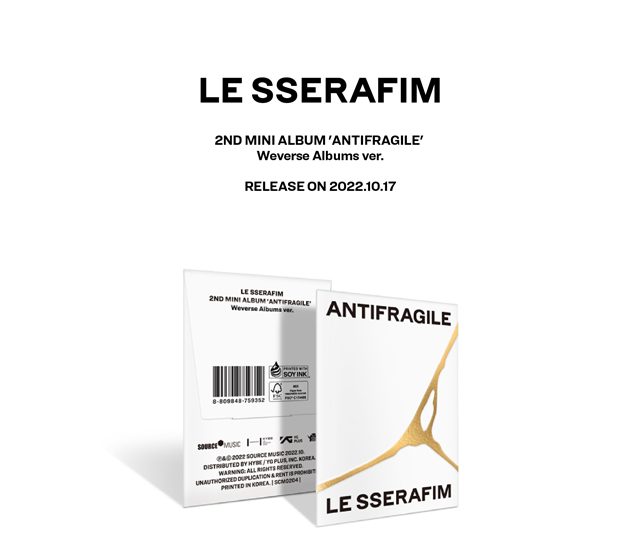 2nd Mini Album 'ANTIFRAGILE' (Weverse Albums Ver.)/LE SSERAFIM