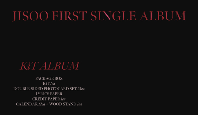 JISOO FIRST SINGLE ALBUM KiT ALBUM/JISOO(BLACKPINK)