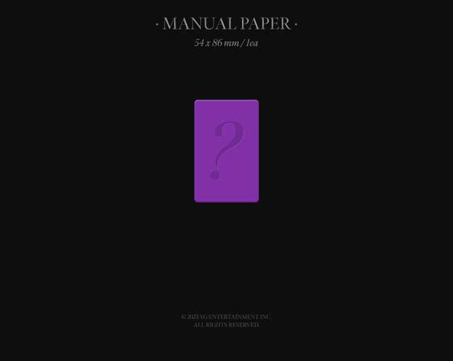 ME YG TAG ALBUM LP Ver. A ver./JISOOBLACKPINK