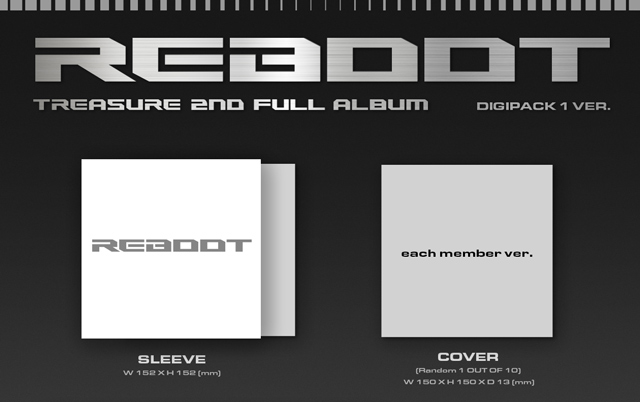 TREASURE 2ND FULL ALBUM REBOOT DIGIPACK VER. TREASURE