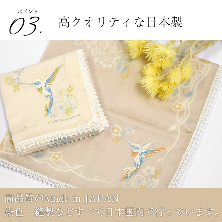 ニャンドゥティ伝説織 額縁入り12輪の白いお花 珍しい レース 刺繍