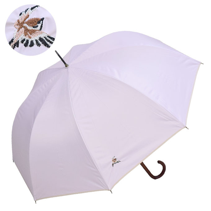 雨傘 遮光雨傘 レディース かわいい おしゃれ 1級遮光 UVカット 長傘 折りたたみ傘 大判 刺繍...