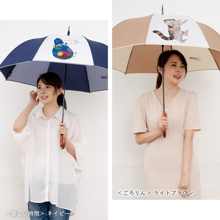 ラグジュアリーアートオブジェ｜騎馬と傘が織りなす静謐な美の瞬間 名画木製ジャンプ傘(アールヌーボー「ブロンドとローズ