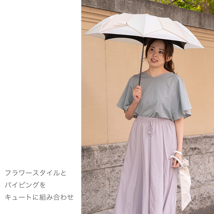 フラワースタイルとパイピングをキュートに組み合わせ
