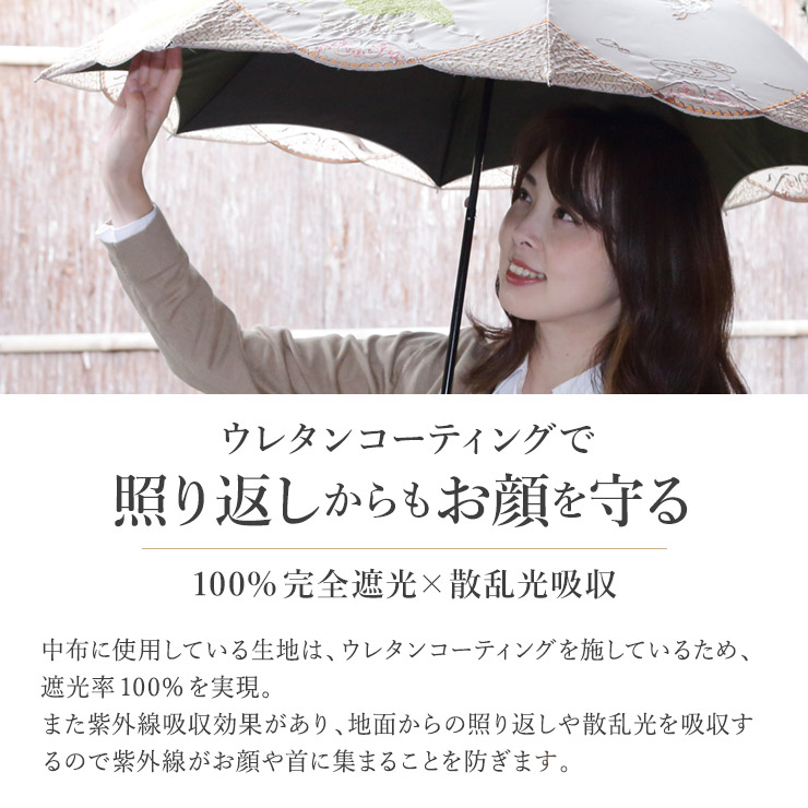 女優日傘 シノワズリーモダン 日傘 ショート折りたたみ日傘