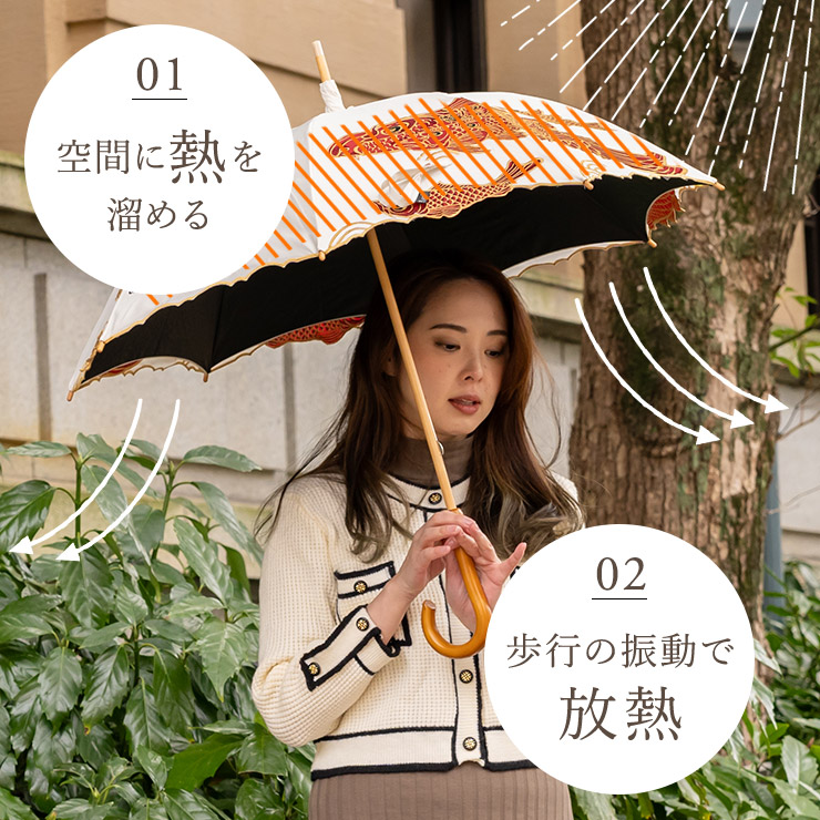 女優日傘 シノワズリーモダン 日傘 完全遮光 長傘 おしゃれ 女優