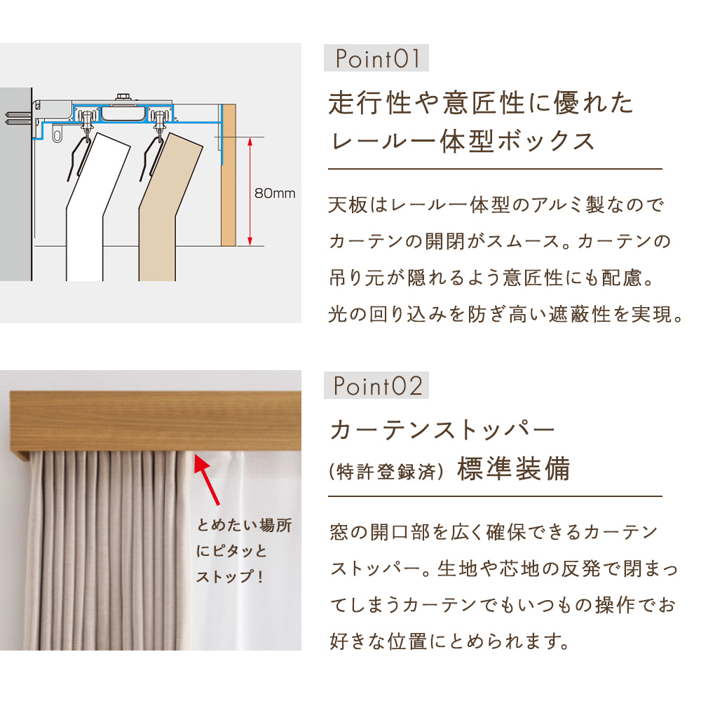 カーテンボックス カーテンレールカバー diy 天井付け 正面付け toso プラスダブルセット トーソー 断熱 101cm〜150cm 直送品 JQ | ブランド登録なし | 02
