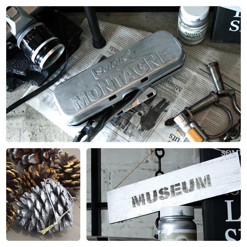 ペンキ 塗料 塗装 水性 アクリル塗料 シルバー SILVER PAINT