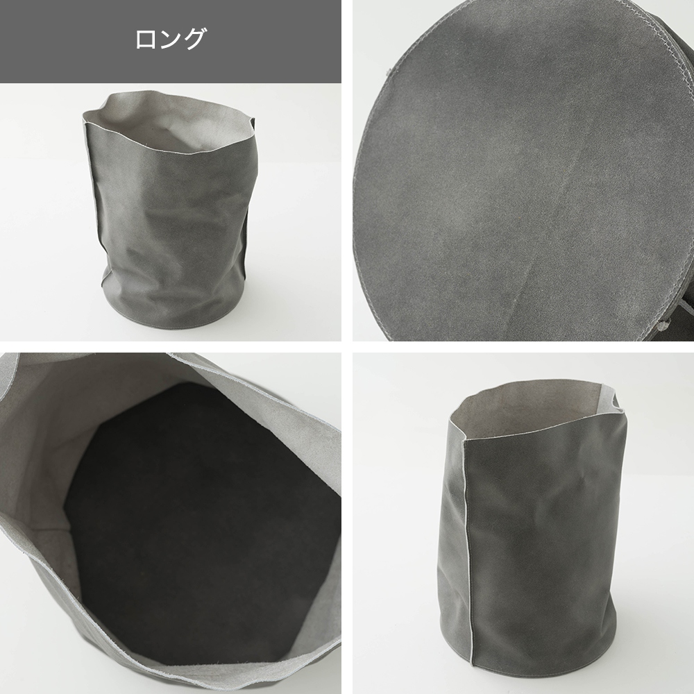 鉢カバー プランターカバー 革 レザーストレージカバー KARANA ATELIER C-F-1の画像