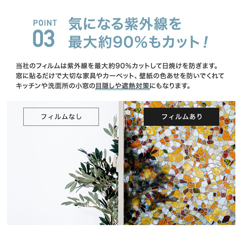 ガラスフィルム 窓 目隠しシート ステンドグラス シール おしゃれ ウィンドウフィルム ファーストステンド CSZ 断熱 遮熱 uvカット 紫外線カット 結露防止 | 友安製作所 | 06