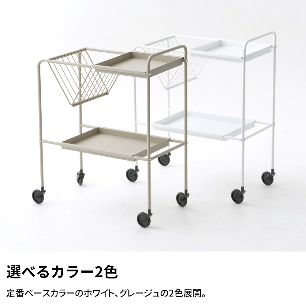 キッチンワゴン 収納 シェルフ キャアウター付き 2段 ボトルラック アイアン スリム コンパクト 北欧モダン 韓国インテリア Noter ノーテル C-F-3の画像
