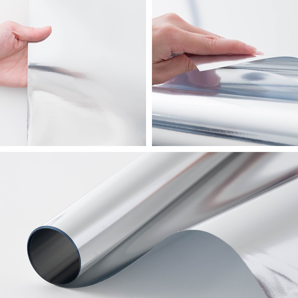 窓貼りシート ミラータイプ ecoolm MIRROR 92×90cm 目隠し UVカット 日差しカット 省エネ 吸盤効果 CSZ | ブランド登録なし | 04