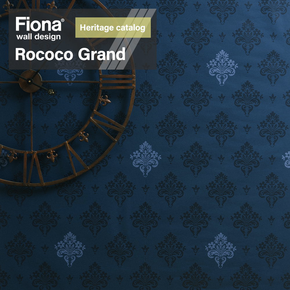 FIONA フィオナ 壁紙 Rococo Grand ロココ グラン オーナメント ダマスク柄 53cm×10.05m 不織布 クロス 輸入壁紙 おしゃれ リメイクシート CSZ｜c-ranger