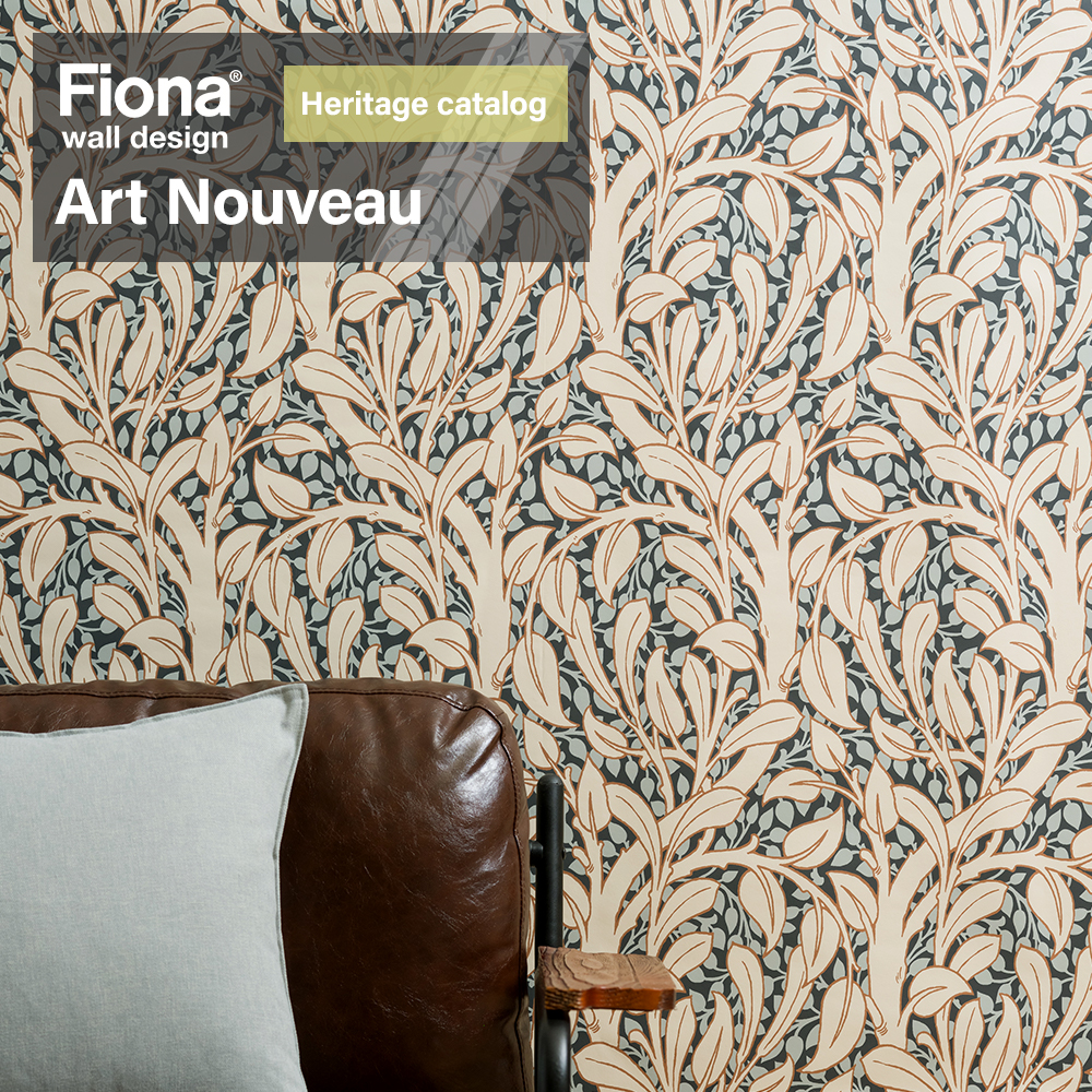 FIONA フィオナ 壁紙 Art Nouveau アール・ヌーボー ボタニカル 植物 53cm×10.05m 不織布 クロス 輸入壁紙 おしゃれ リメイクシート CSZ | 