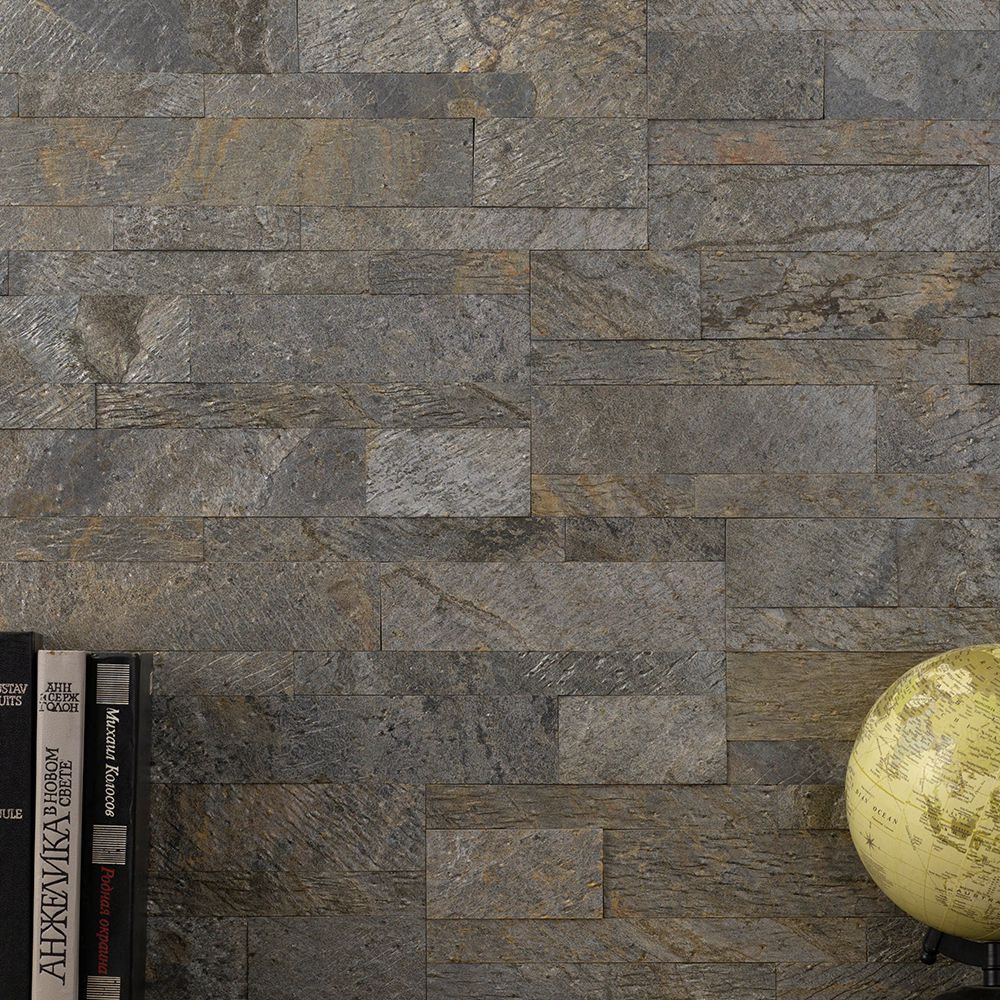 ウォールパネル タイルシール レンガ 石目 3D 立体 デコストーン クォーツァイト 1箱10枚入り C-F-3 | 友安製作所 | 02